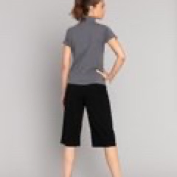 Agnes B black jersey jimmy bermuda shorts Sz 1 - Picture 6 of 7